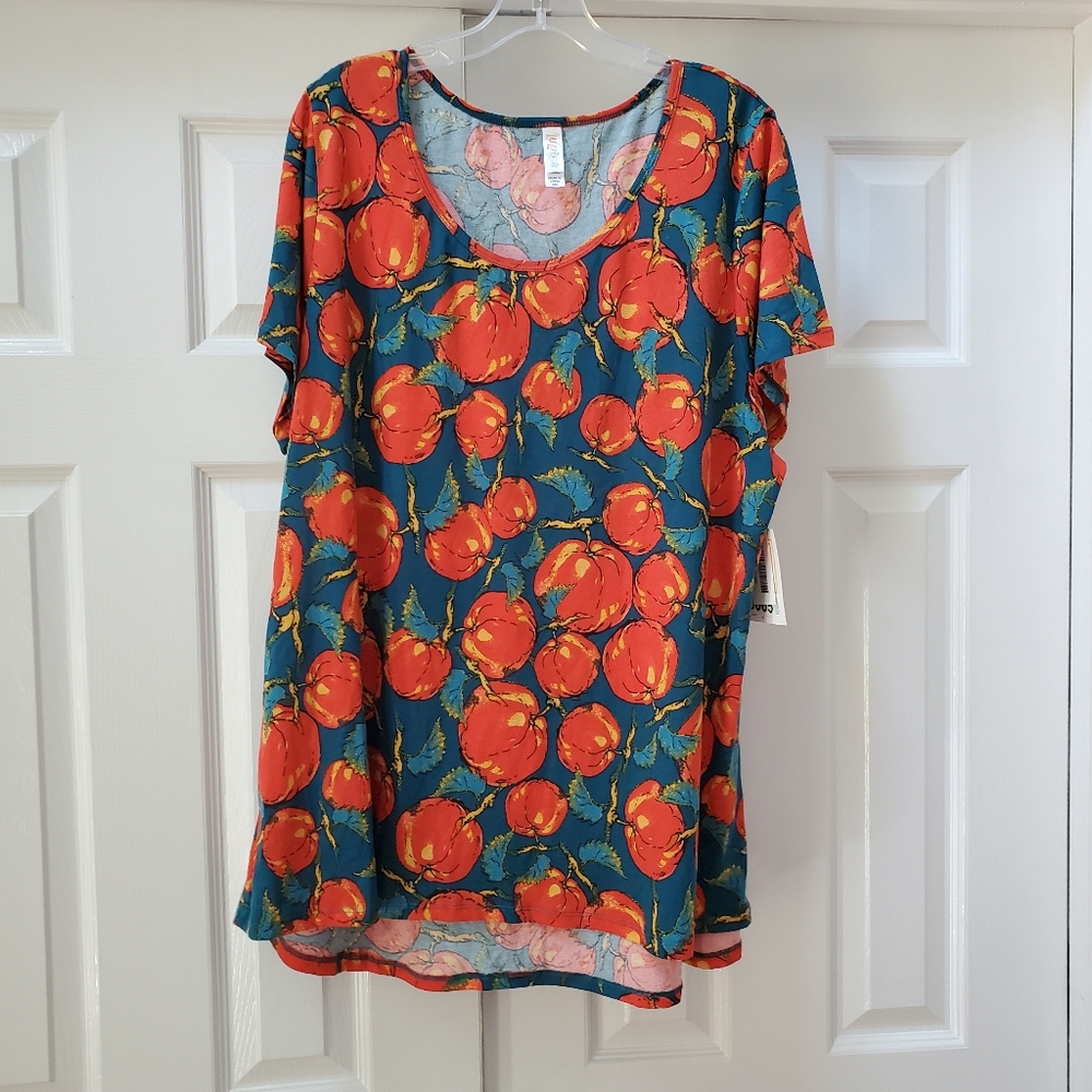 LuLaRoe Pumpkin Classic Tee Shirt Top, 3XL